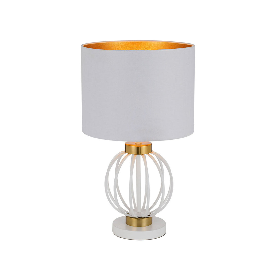 Grada White with Antique Gold Modern Table Lamp