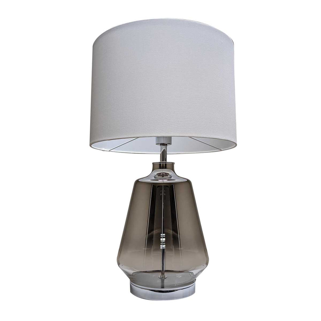 Harper Smoke Glass Base Table Lamp