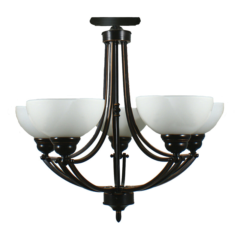 Houston 5 Light Flush Mounted Close to Ceiling Bronze