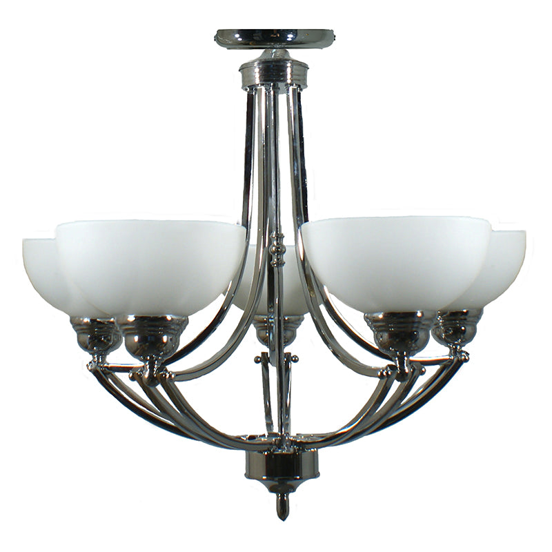 Houston 5 Light Flush Mounted Close to Ceiling Chrome