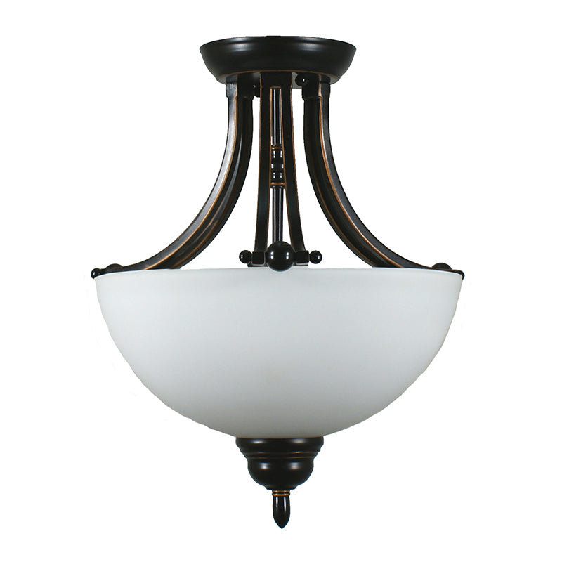 Houston 2 Light Semi Flush Close to Ceiling Bronze