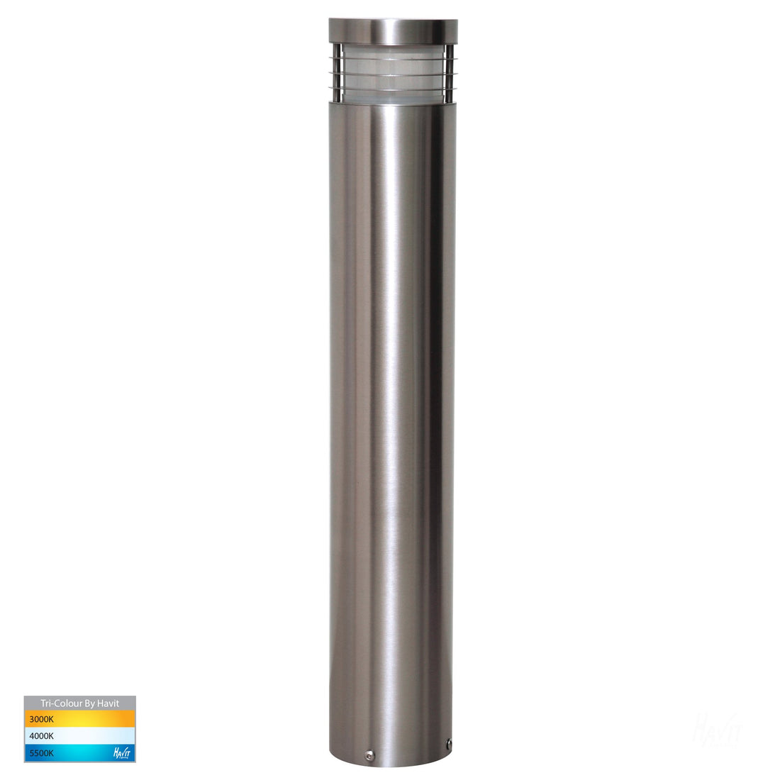 Maxi 600mm Tri-Colour 316 Grade Stainless Steel Ripple Fin Bollard