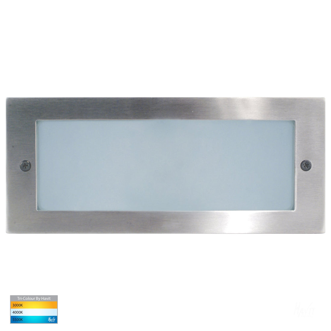 Bata Open-face 316 Stainless Steel Recessed Wall Brick Light
