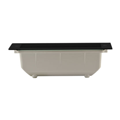 Bata Grille Face Black Recessed Wall Brick Light