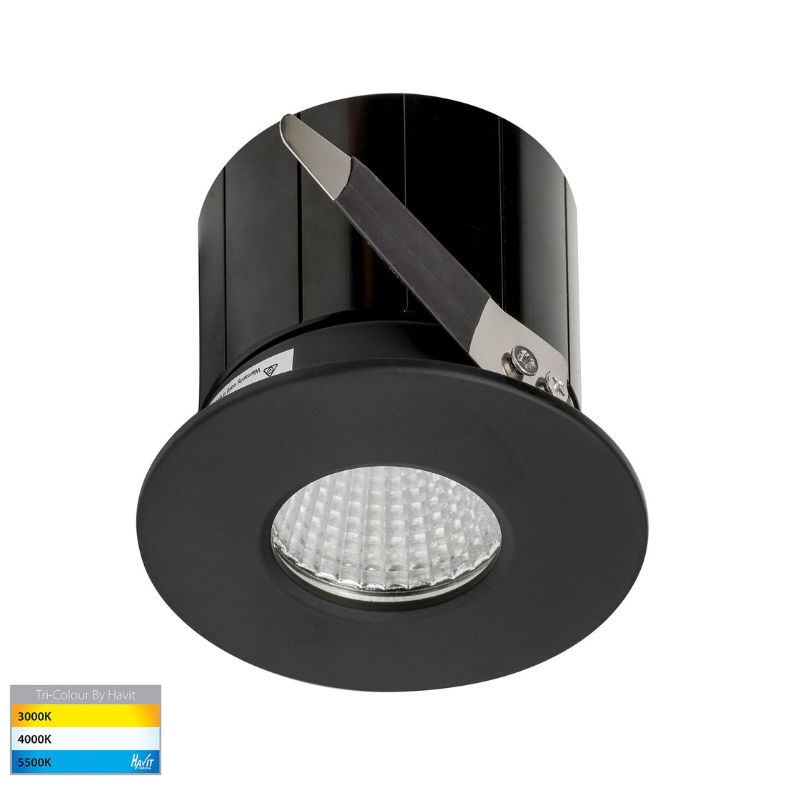 Prime 12w 70mm Flush Recessed LED Downlight Black