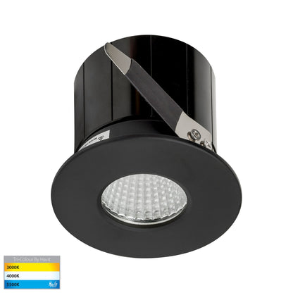 Prime 12w 70mm Flush Recessed LED Downlight Black