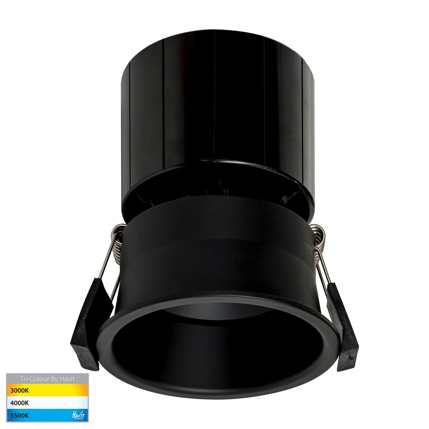 Prime 12w 76mm Deep Recessed LED Downlight Black