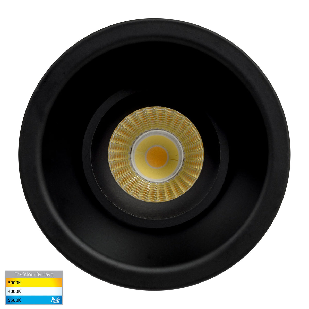 Prime 12w 76mm Deep Recessed LED Downlight Black