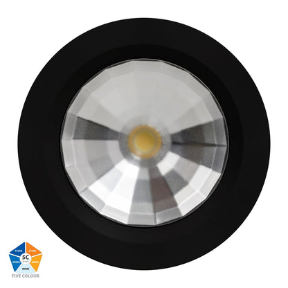 Ora 13w 90mm 5-Colour Recessed LED Downlight Black