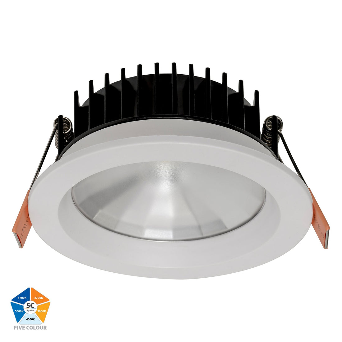 Ora 13w 90mm 5-Colour Recessed LED Downlight White