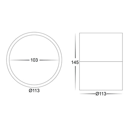 Nella 12w Tall White Tri-Colour LED Surface Mounted Downlight