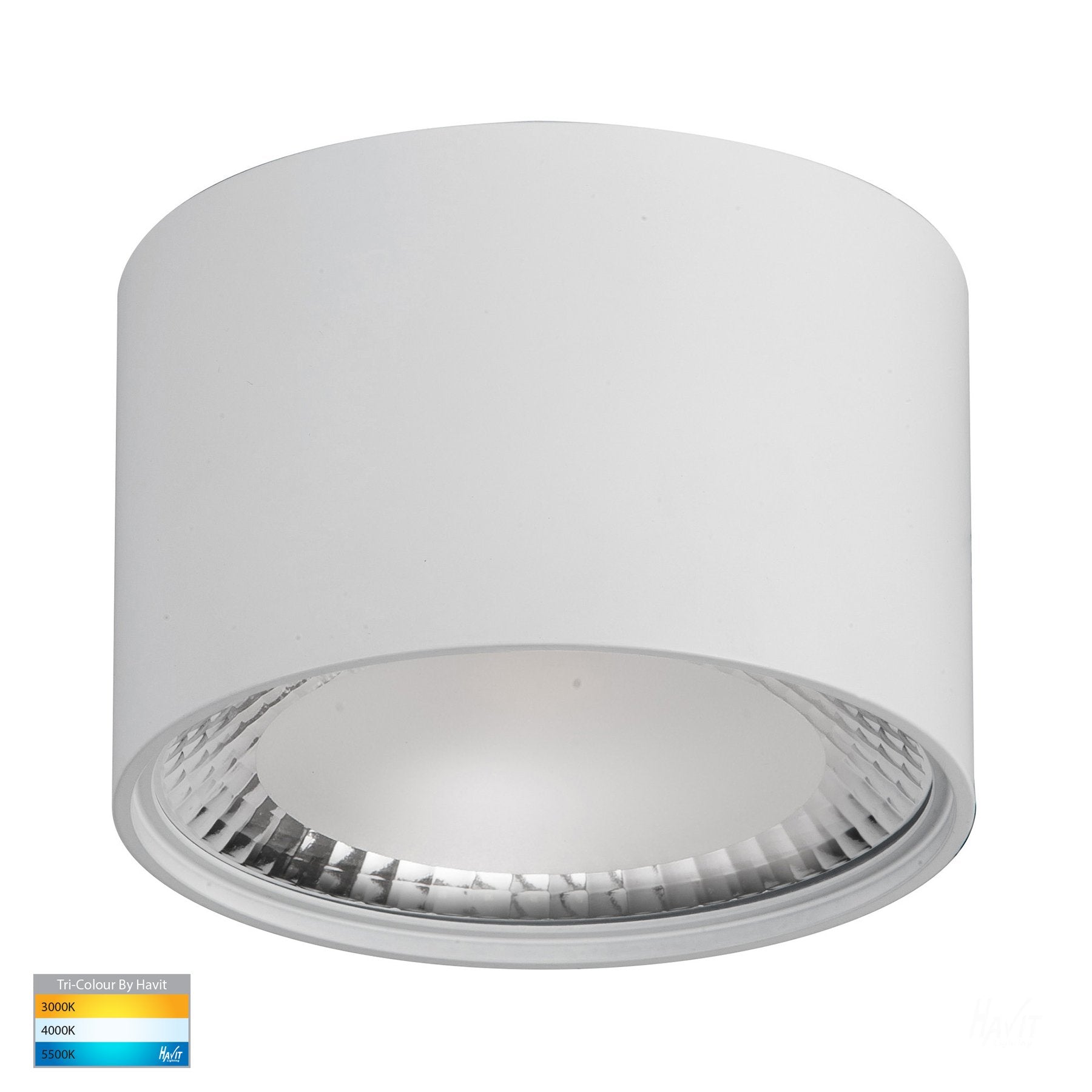 Nella 12w Short White Tri-Colour LED Surface Mounted Downlight
