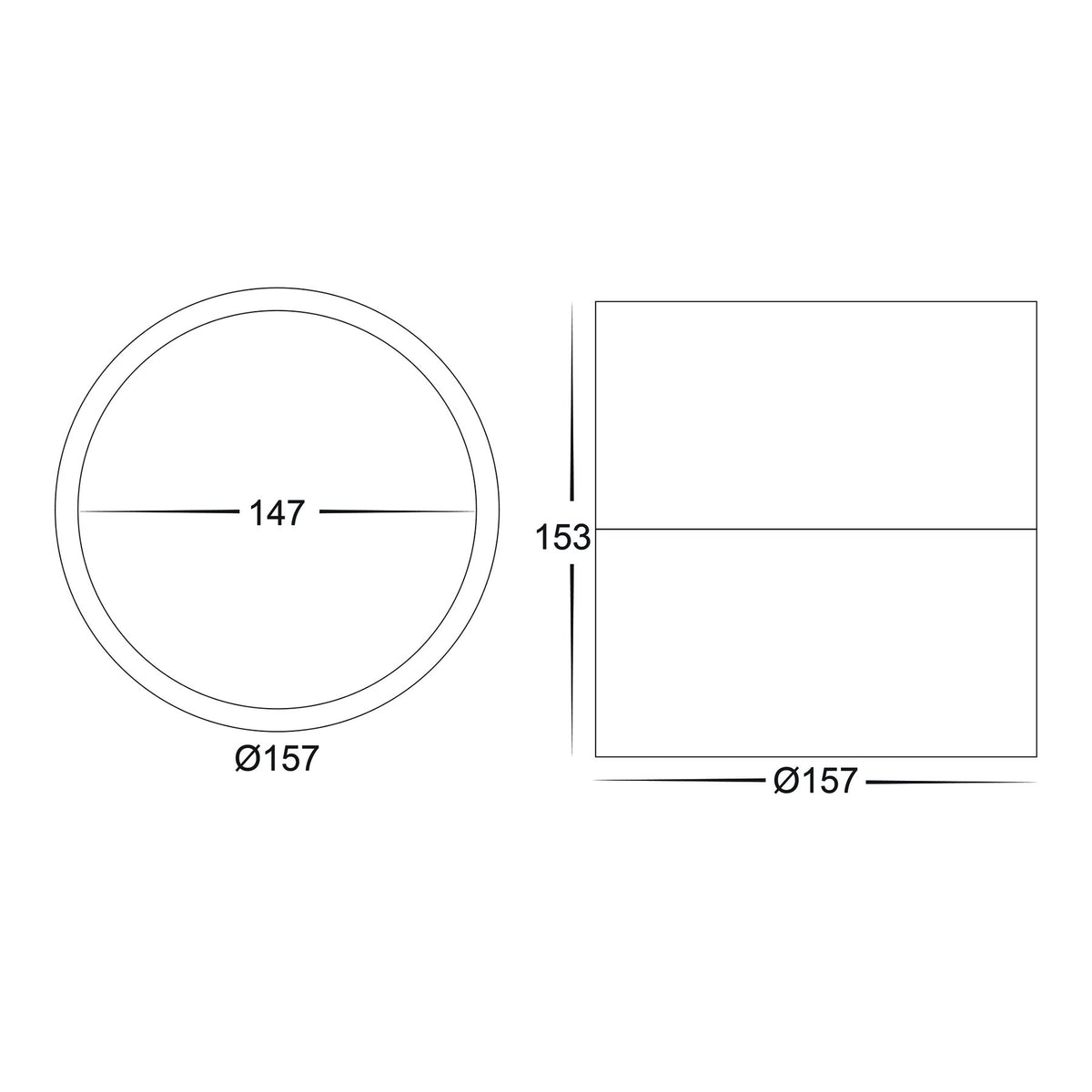 Nella 18w Tall White Tri-Colour LED Surface Mounted Downlight