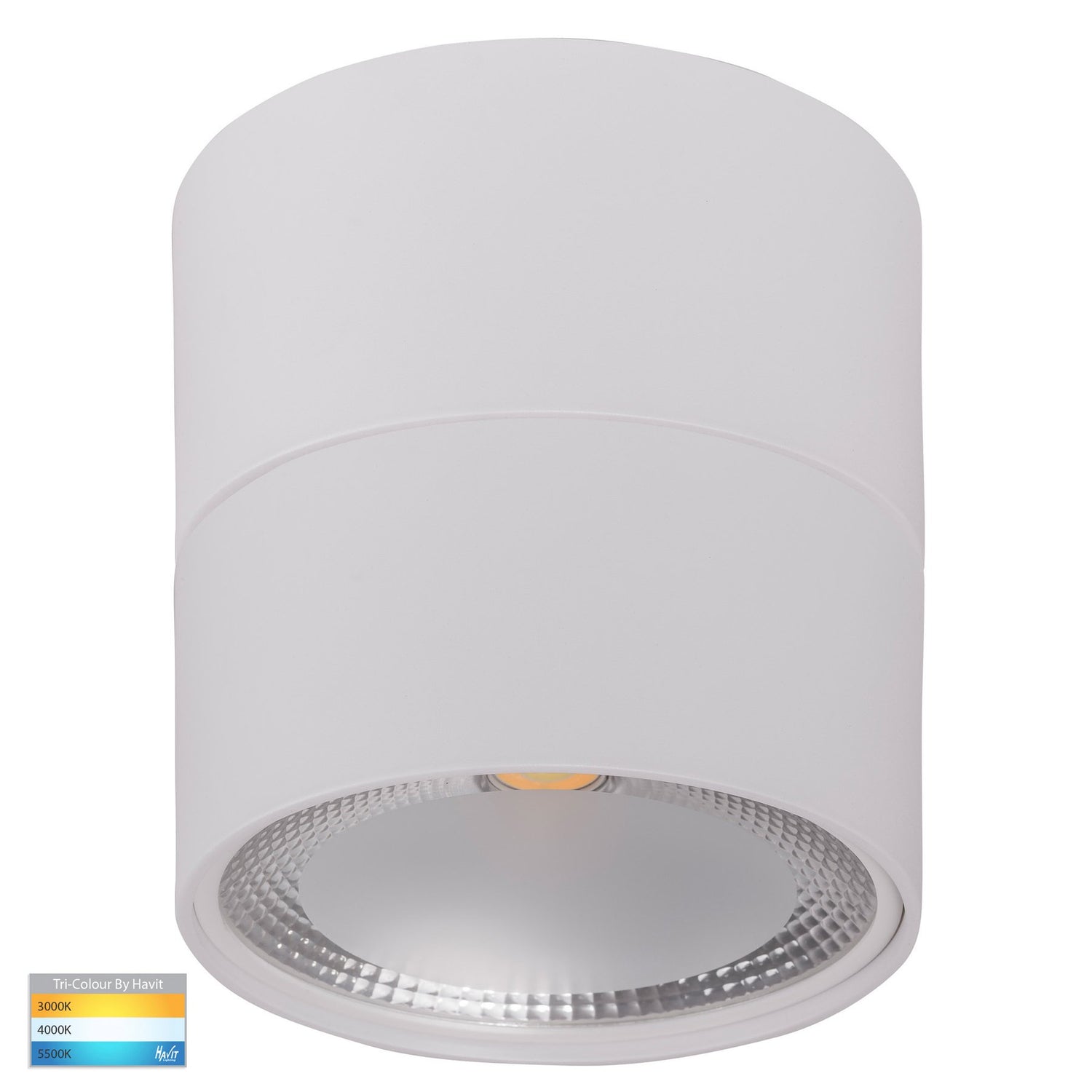 Nella 18w Tall White Tri-Colour LED Surface Mounted Downlight
