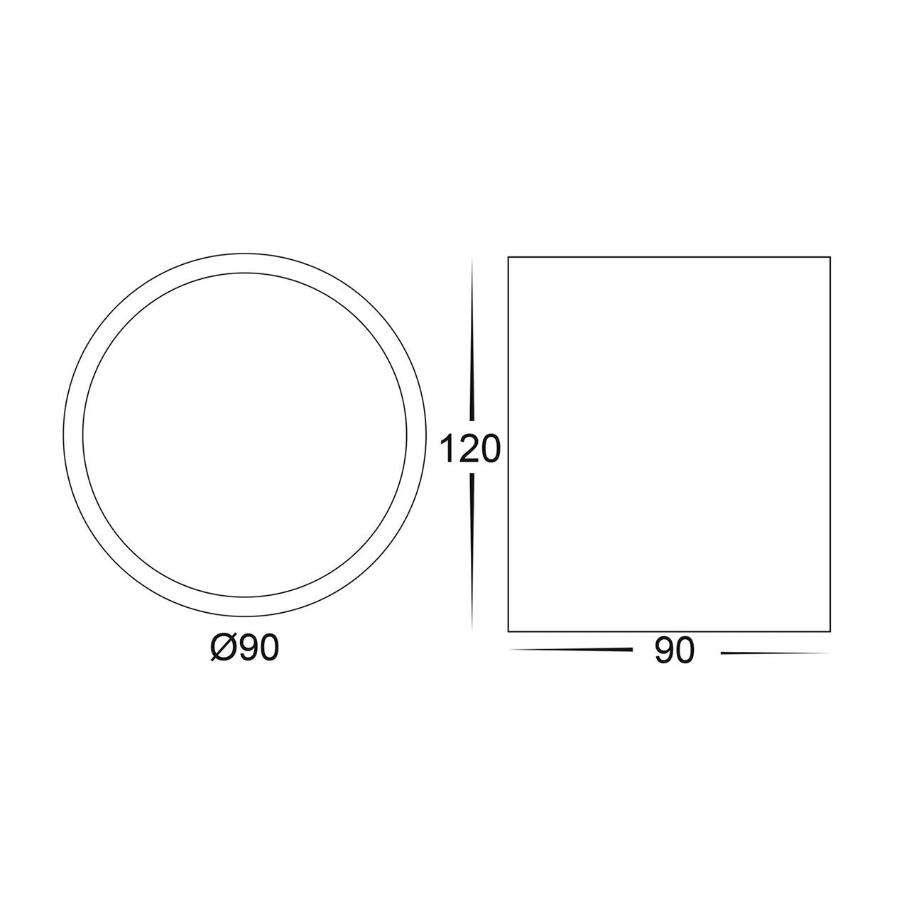 Nella 12w Adjustable Black Tri-Colour LED Surface Mounted Downlight