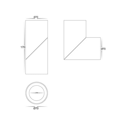 Nella 12w Rotatable White Tri-Colour LED Surface Mounted Downlight