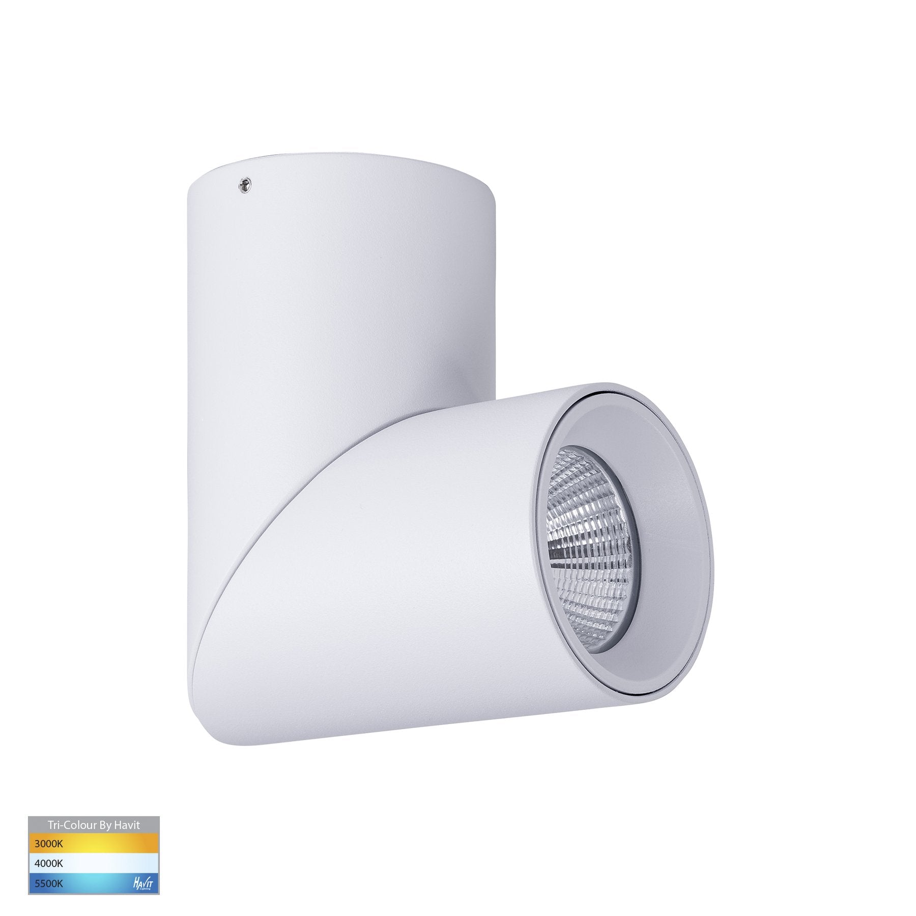 Nella 12w Rotatable White Tri-Colour LED Surface Mounted Downlight