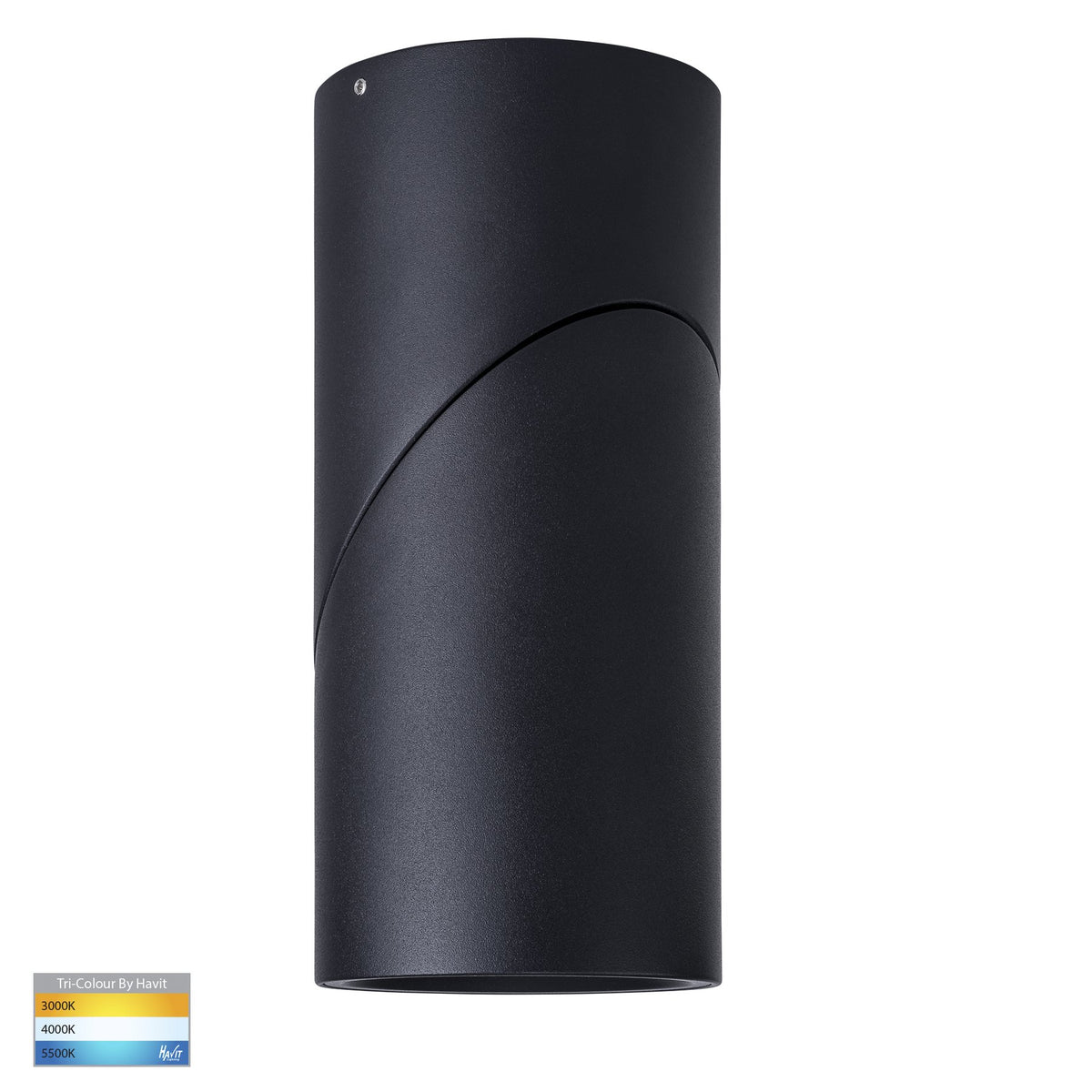 Nella 18w Rotatable Black Tri-Colour LED Surface Mounted Downlight