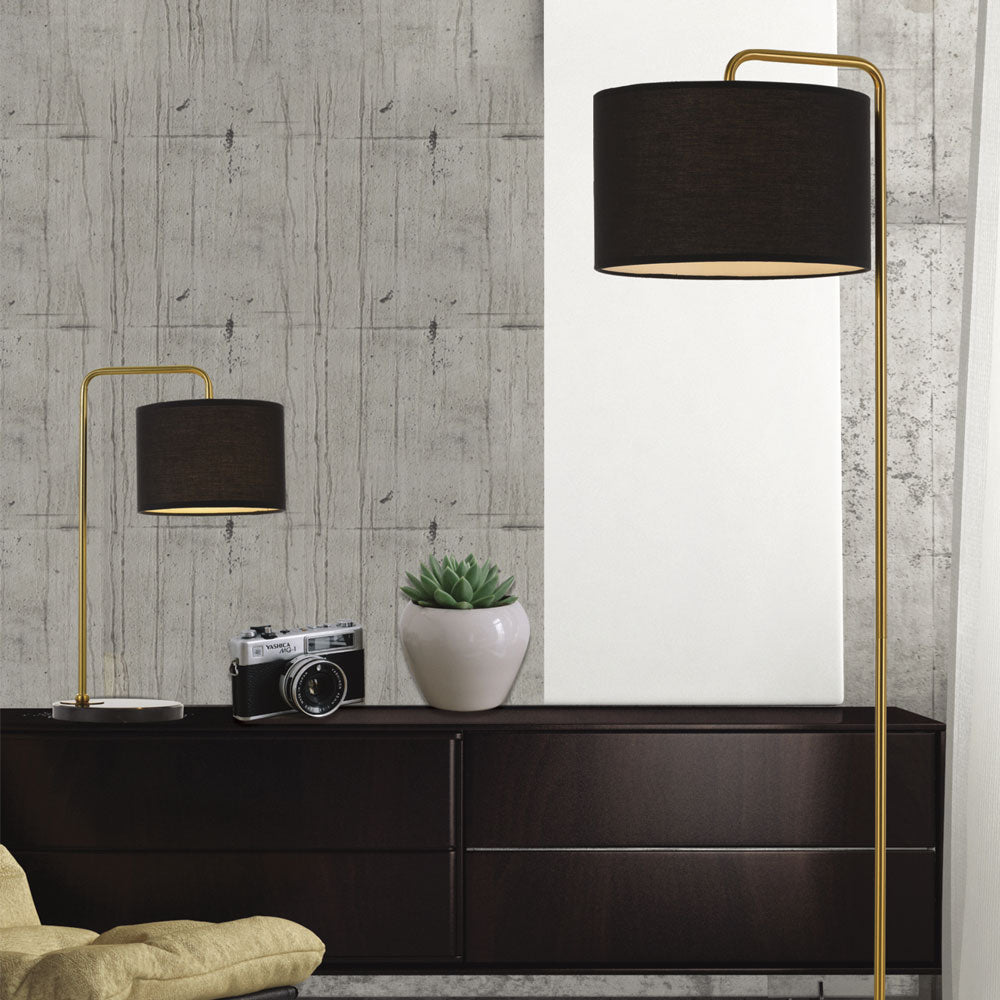 Ingrid Gold and Black Floor Lamp