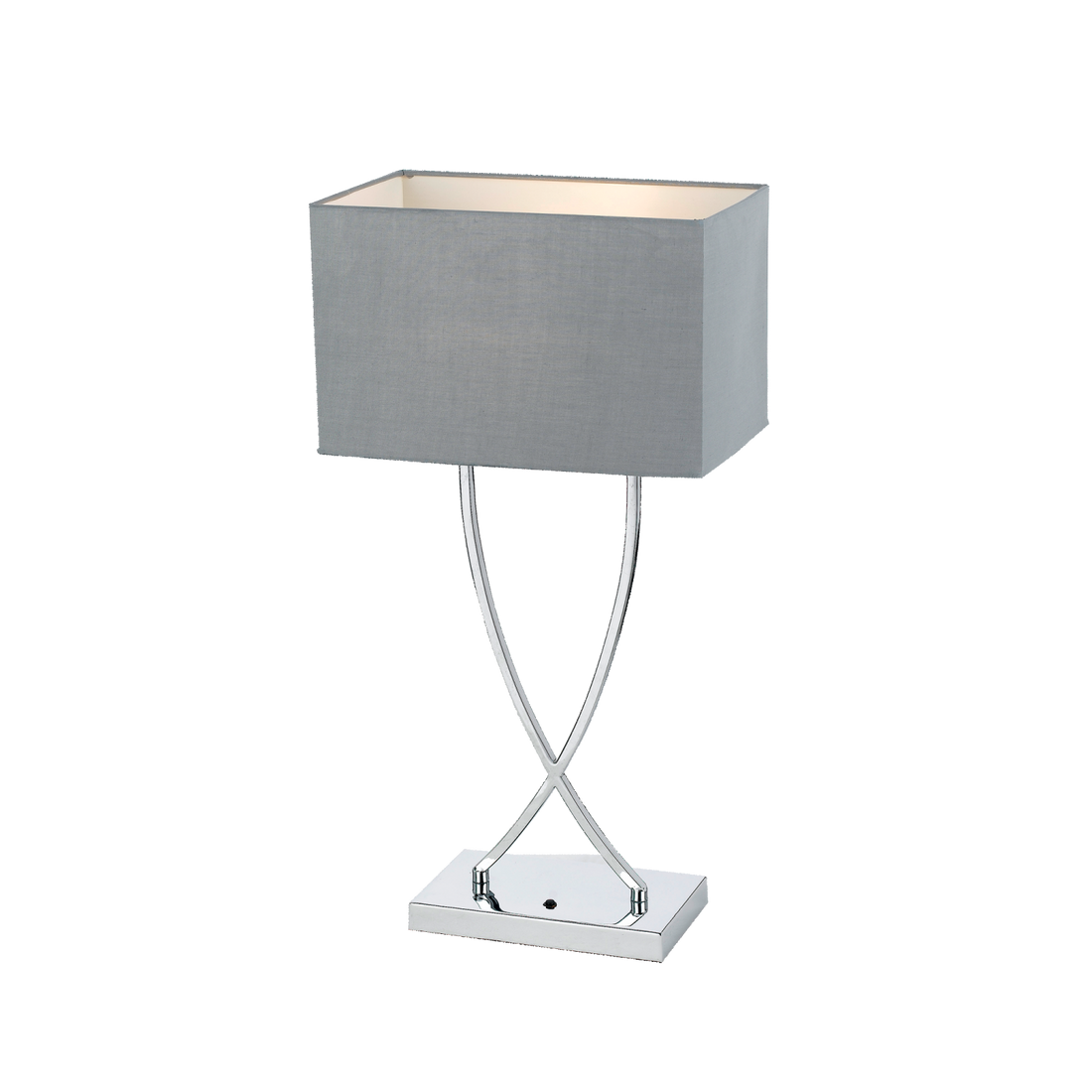 Jasmine Chrome and Grey Elegant Traditional Table Lamp
