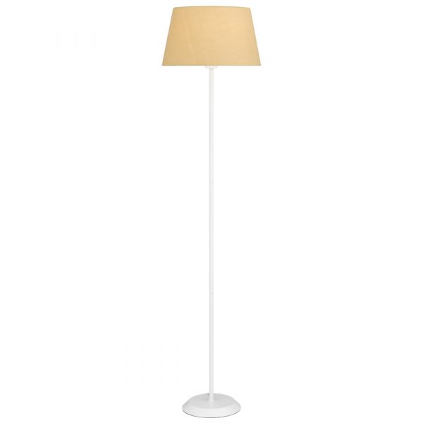 Jaxon White and Wheat Modern Floor Lamp