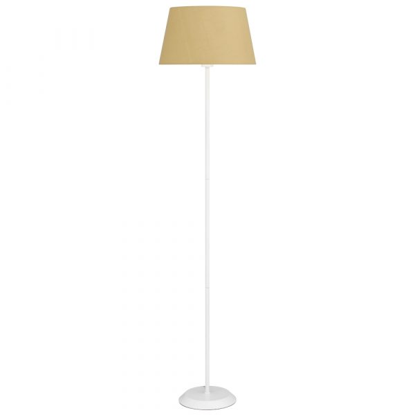 Jaxon White and Wheat Modern Floor Lamp