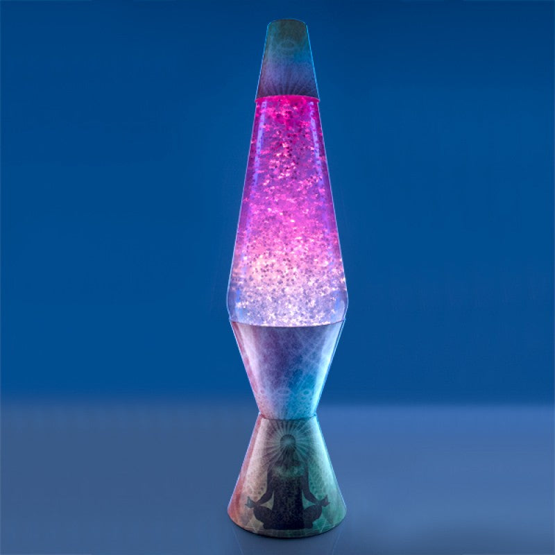 Zen Glitter Design Pink, Purple and Blue Gradient Diamond Lava Lamp