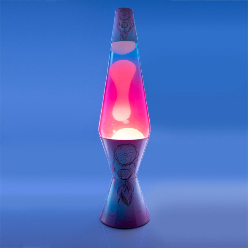 Dreamcatcher Design Pink and Blue Gradient Diamond Lava Lamp