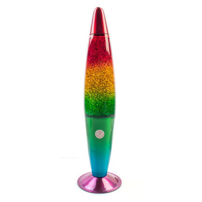 Rainbow Glitter Design Peace Lava Lamp