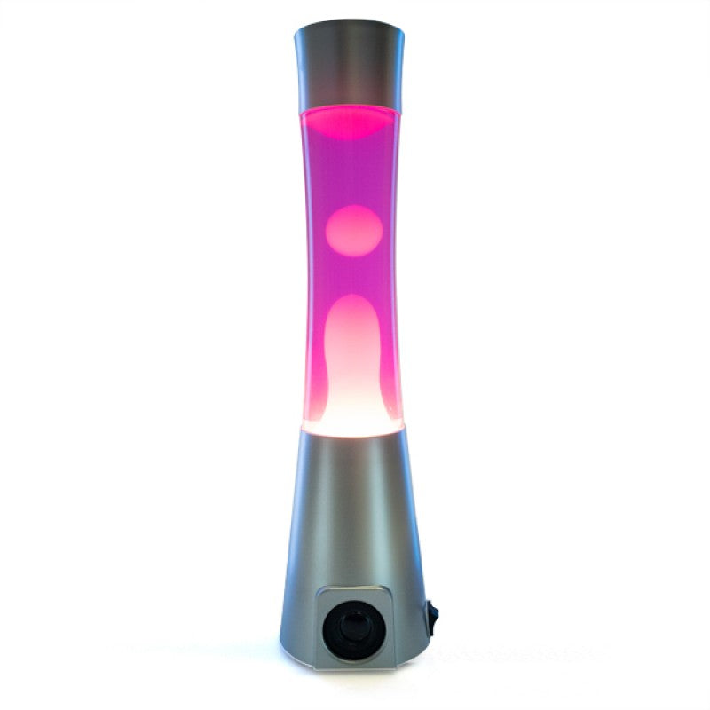 White, Pink and Silver with Bluetooth Speaker Lava Lamp
