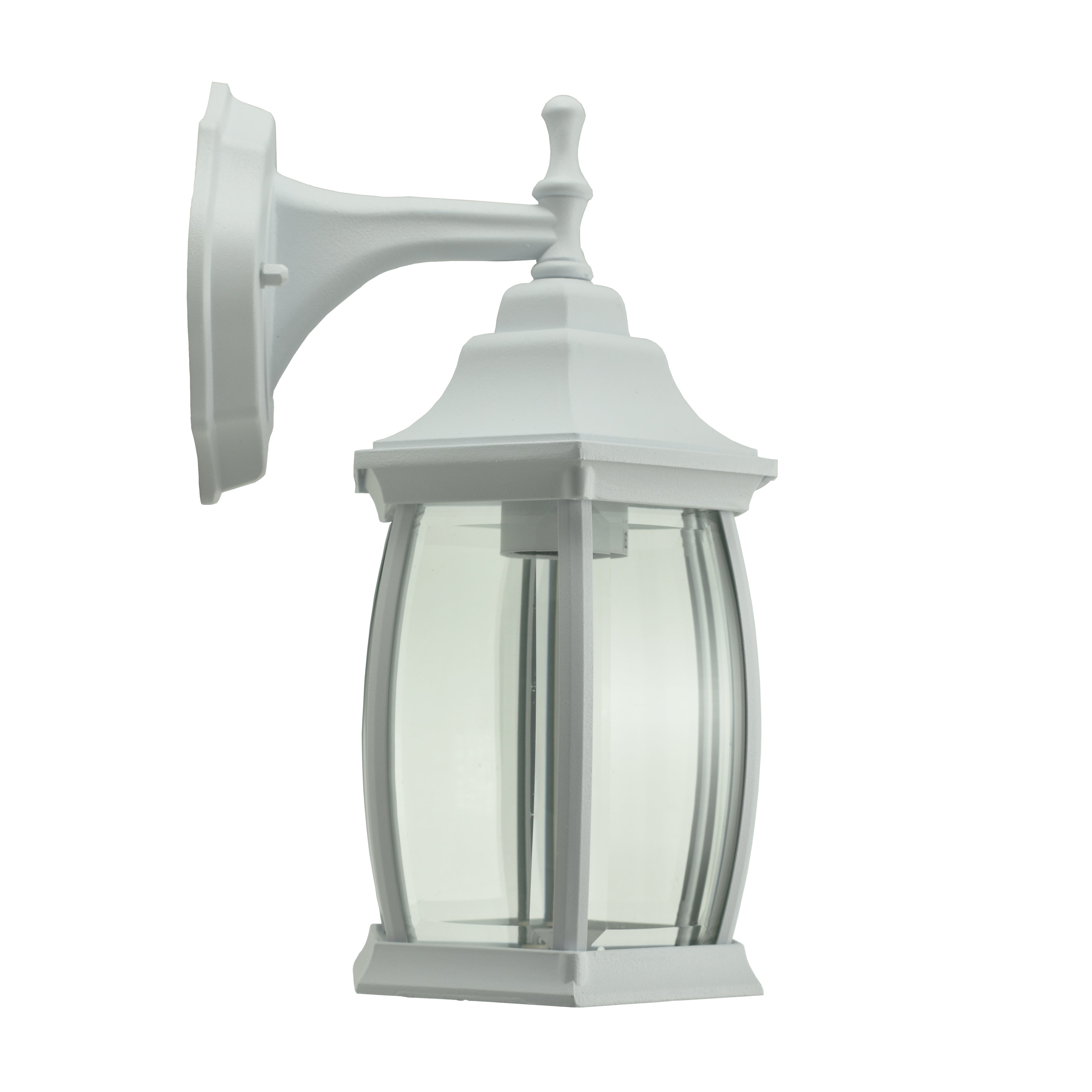 White exterior deals light fixtures