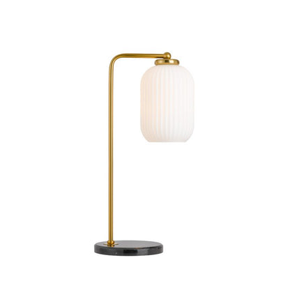 Lark Antique Gold and Opal Studio Table Lamp
