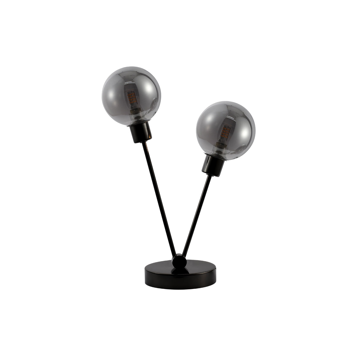 Grette Black and Smoke Contemporary Table Lamp