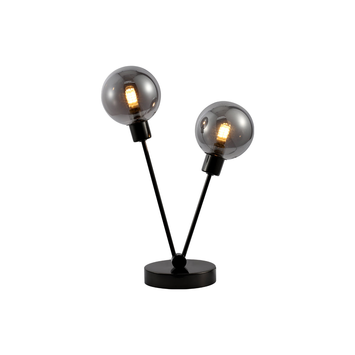 Grette Black and Smoke Contemporary Table Lamp