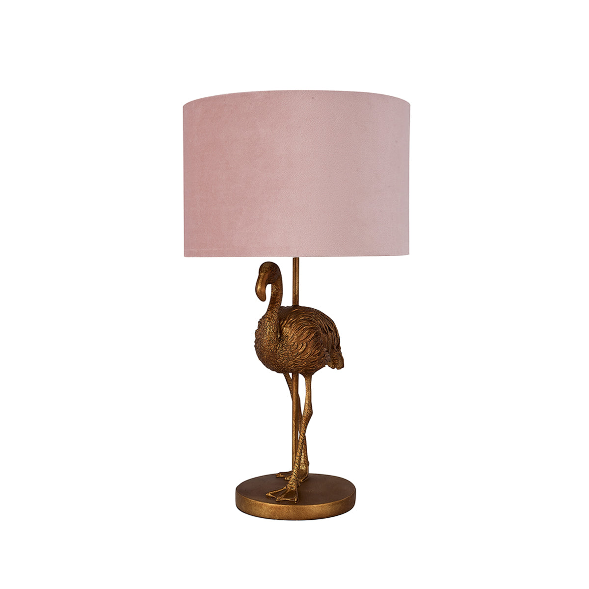 Flamingo Pink and Gold Table Lamp
