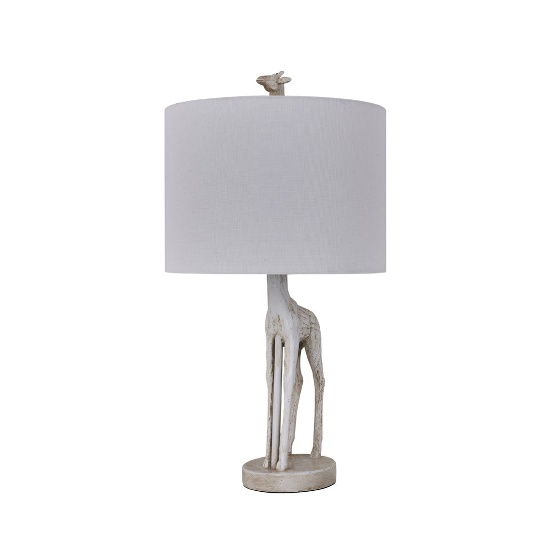 Giraffe White on White Table Lamp