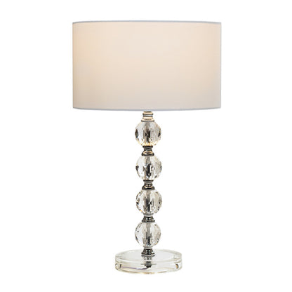 Suzie Clear and White Acrylic Traditional Table Lamp