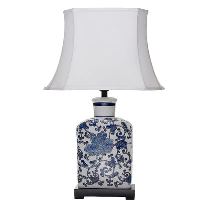 Lolly Blue and White Ceramic Traditional Table Lamp