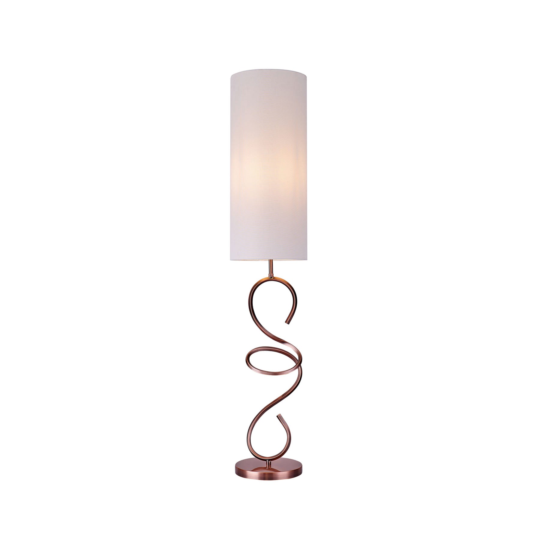 Zola Copper and White Contemporary Floor Lamp