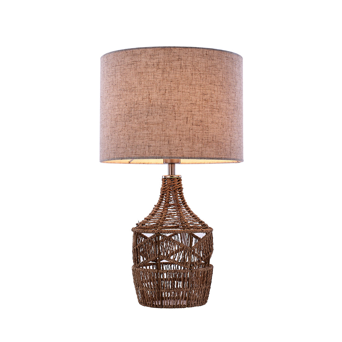 Tilda Rattan Rope Base and Natural Linen Shade Table Lamp