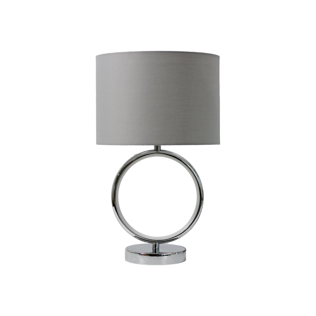 Marie Chrome and Grey LED Ring Table Lamp