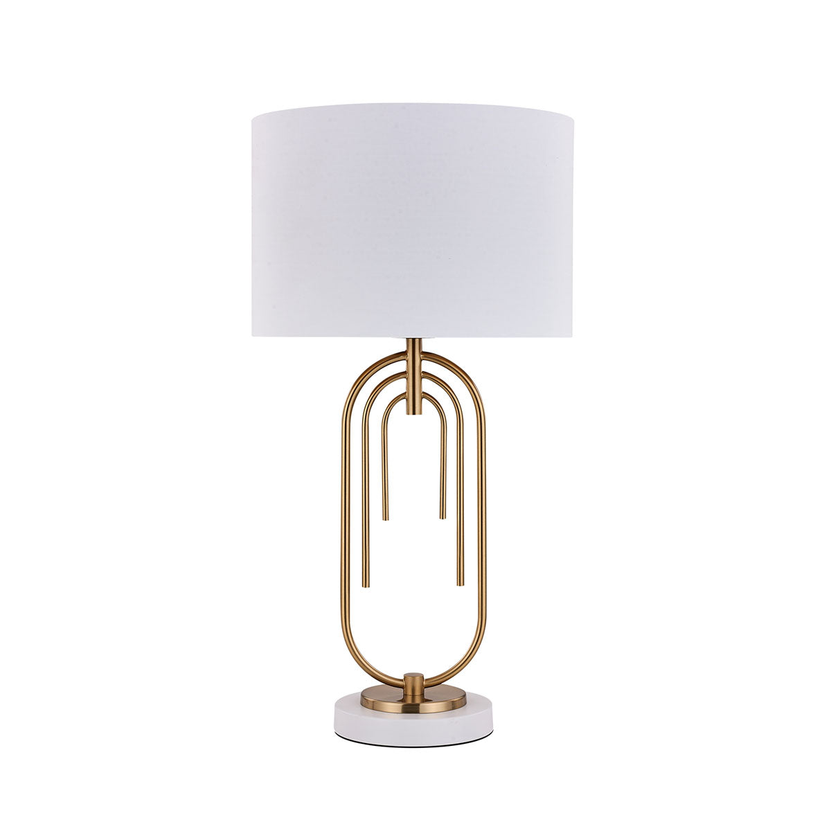 Fleur White and Gold Modern Table Lamp