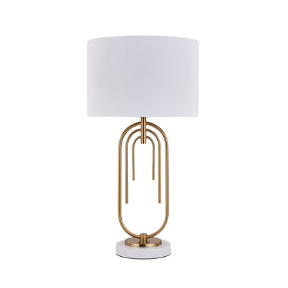 Fleur White and Gold Modern Table Lamp