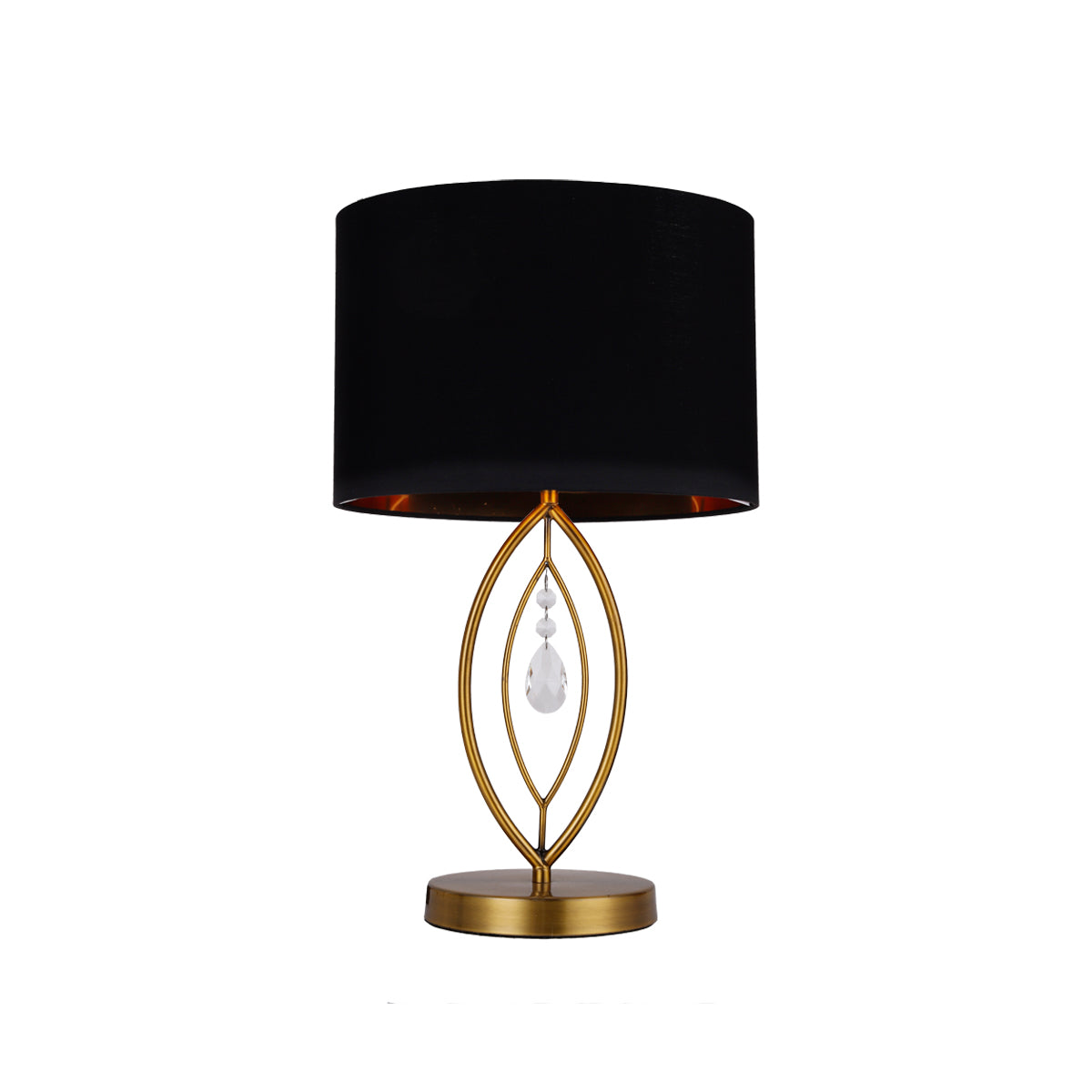 Greta Black and Brass Modern Retro Table Lamp