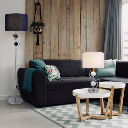 Rialto Navy Blue Modern Elegant Floor Lamp