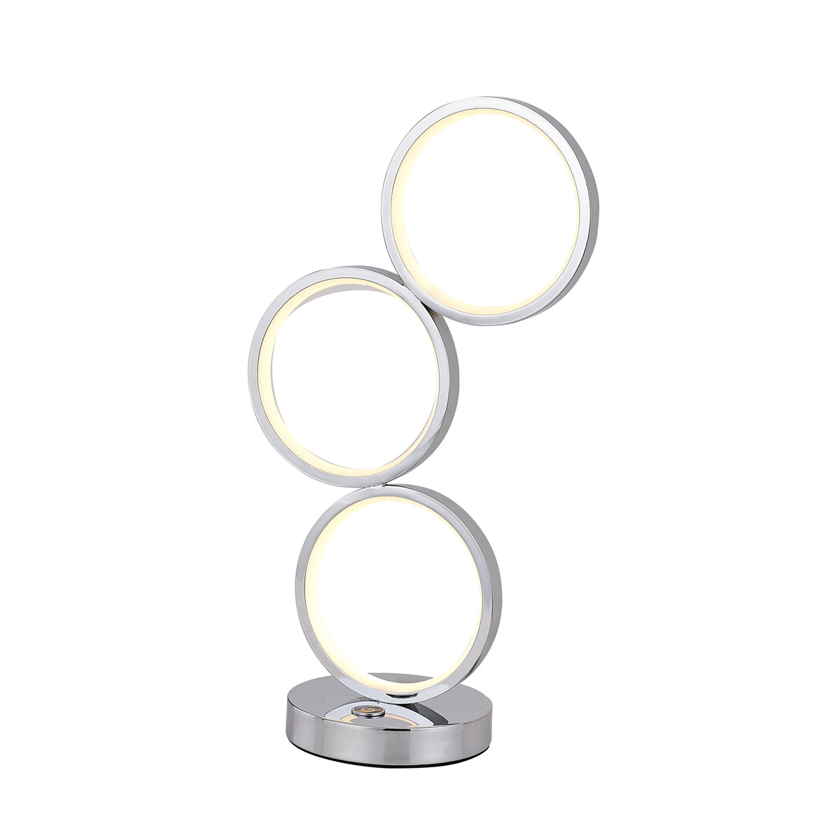 Iva Chrome LED 3 Ring Contemporary Table Lamp