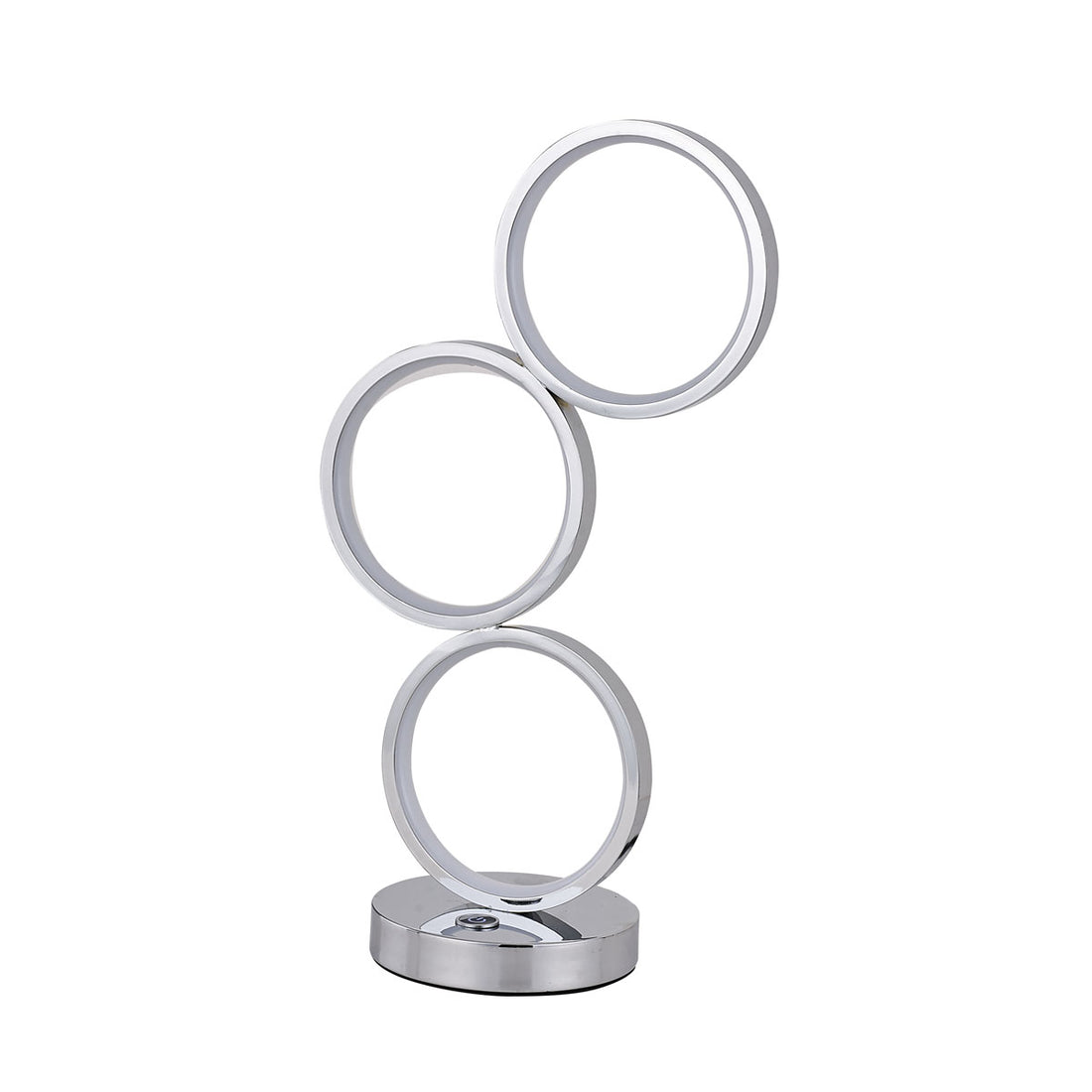 Iva Chrome LED 3 Ring Contemporary Table Lamp