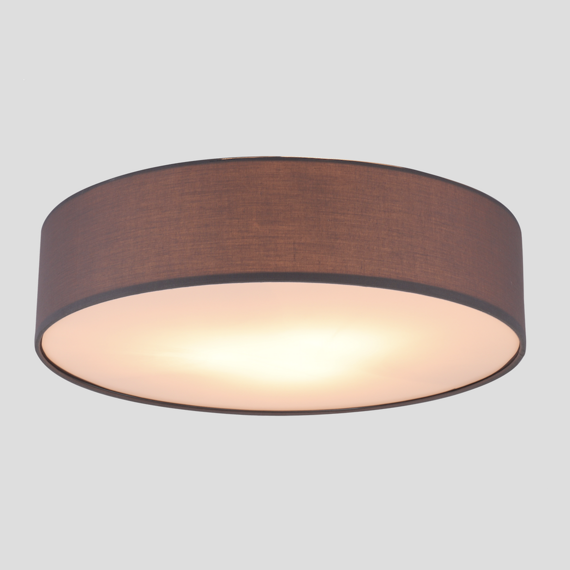 Mara Grey 3 Light Fabric Close to Ceiling Light