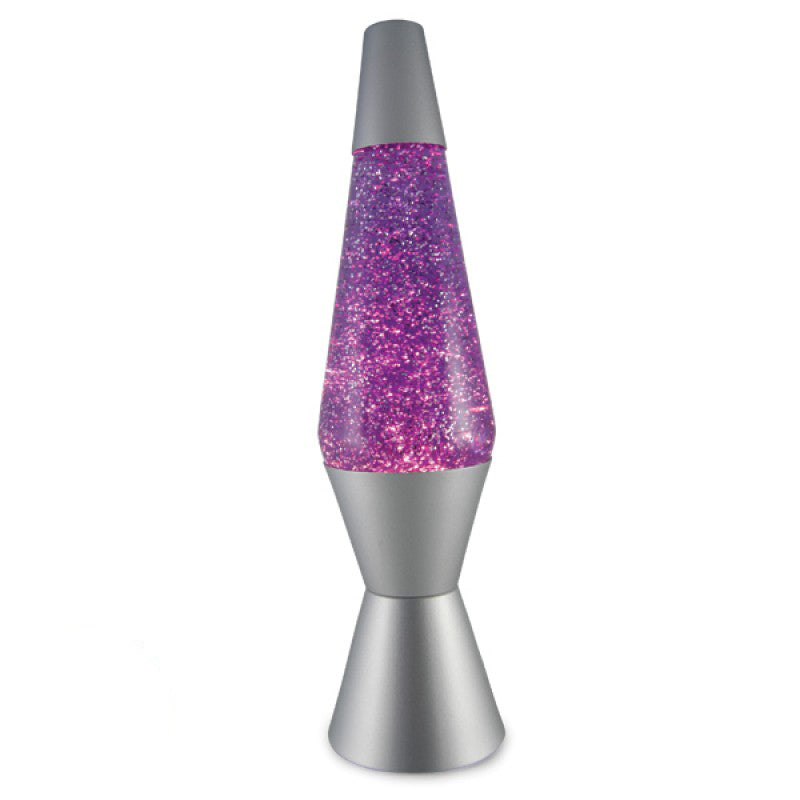Purple with Silver Glitter Design Diamond Lava Lamp