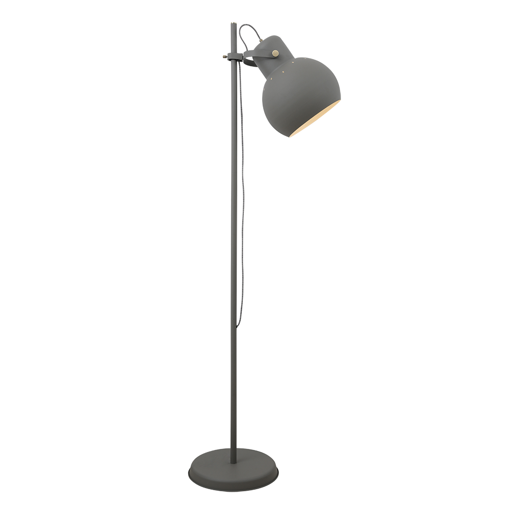 Mento Grey with Antique Brass Modern Floor Lamp